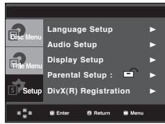 SAMSUNG DVD-P191 - Setting Up the Rating Level - 1