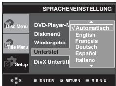 SAMSUNG DVD-P191 - Untertitel-Sprache wahlen - 1