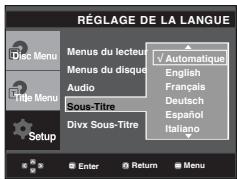 SAMSUNG DVD-P191 - Utilisation de la langue des sous-titres - 1
