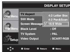 SAMSUNG DVD-P191 - Setting Up the Display Options - 2