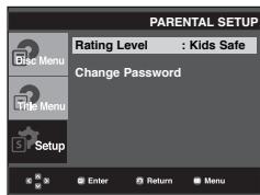 SAMSUNG DVD-P191 - Setting Up the Rating Level - 3