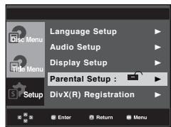 SAMSUNG DVD-P191 - Setting Up the Rating Level - 2