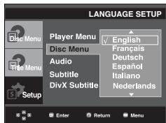 SAMSUNG DVD-P191 - Using the Disc Menu Language - 1
