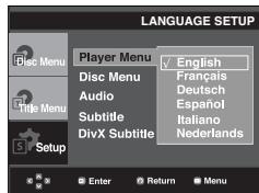 SAMSUNG DVD-P191 - Using the Player Menu Language - 1