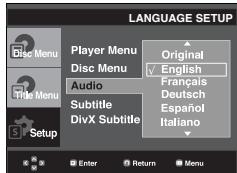 SAMSUNG DVD-P191 - Using the Audio Language - 1