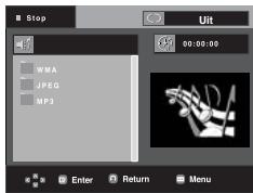 SAMSUNG DVD-P191 - Menu Clips voor MP3/WMA/JPEG/MPEG4/CD Audio - 1