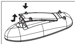 SAMSUNG DVD-P191 - Batterijenplaatsen in de afstandsbediening - 1