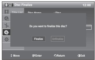 SAMSUNG DVD-R170 - Finalizing a Disc - 4