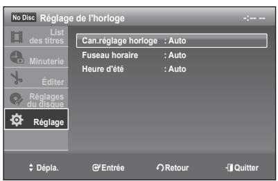 SAMSUNG DVD-R170 - Réglage de l'horloge manuellement - 1