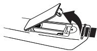 SAMSUNG DVD-R170 - Insertion des piles dans la télécommande - 1