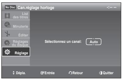SAMSUNG DVD-R170 - Réglage de l'horloge manuellement - 2