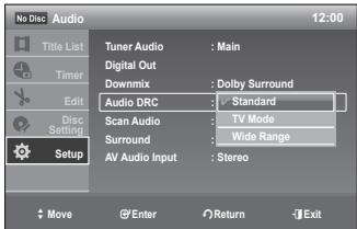 SAMSUNG DVD-R170 - Audio DRC (Dynamic Range Control) (DVDs only) - 1