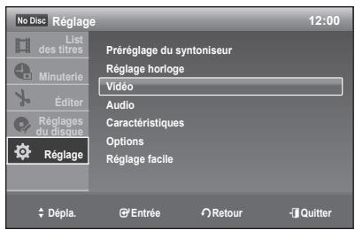 SAMSUNG DVD-R170 - Réglage de l'horloge manuellement - 6