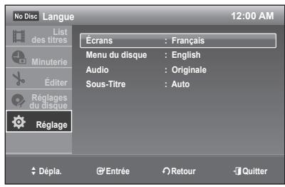 SAMSUNG DVD-R170 - Langue - 1
