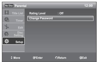 SAMSUNG DVD-R170 - Changing the Password - 1