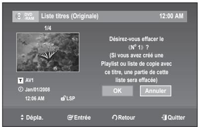 SAMSUNG DVD-R170 - Supprimer un titre (Effac.titre) - 4