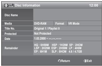 SAMSUNG DVD-R170 - Unfinalizing a disc (V/VR mode) - 6