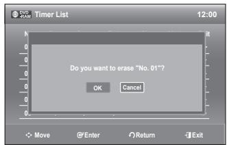 SAMSUNG DVD-R170 - EDITING THE TIMER LIST - 9