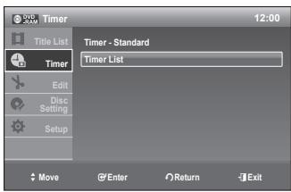 SAMSUNG DVD-R170 - EDITING THE TIMER LIST - 4