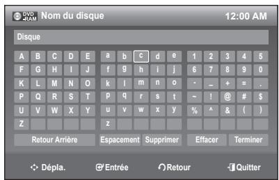 SAMSUNG DVD-R170 - Modification du Nom du Disque - 4