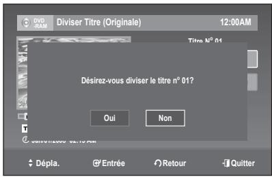 SAMSUNG DVD-R170 - Diviser un titre en deux parties (Diviser titre) - 5