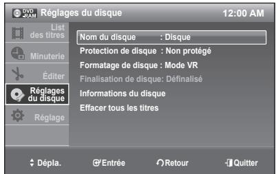 SAMSUNG DVD-R170 - Modification du Nom du Disque - 5