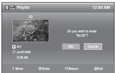 SAMSUNG DVD-R174 - Deleting a Playlist Title from the Playlist - 1