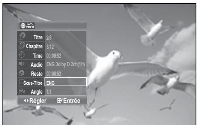 SAMSUNG DVD-R174 - Sélection de la langue de sous-titrage - 3