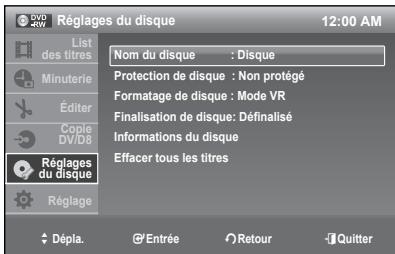 SAMSUNG DVD-R174 - Modification du Nom du Disque - 8