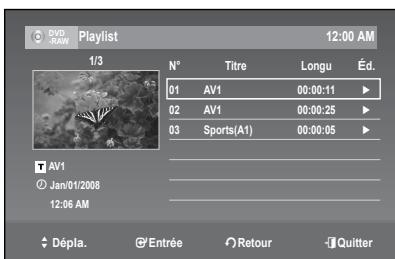 SAMSUNG DVD-R174 - Création d'une Liste de Lecture - 5