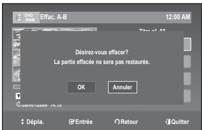 SAMSUNG DVD-R174 - Pour effacer une partie d'un titre (Effac. A-B) - 6