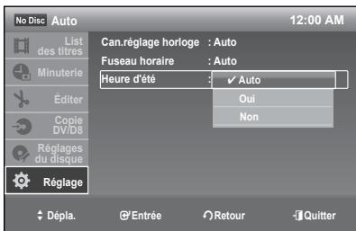 SAMSUNG DVD-R174 - Heure d'été : - 5