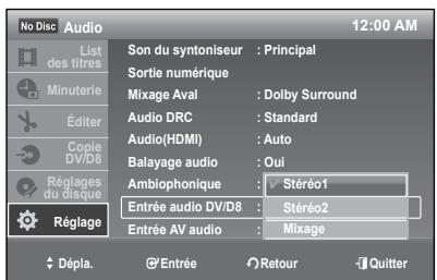 SAMSUNG DVD-R174 - Entrée audio DV/D8 - 1