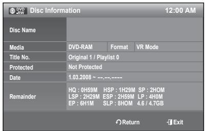 SAMSUNG DVD-R174 - Disc Information - 6