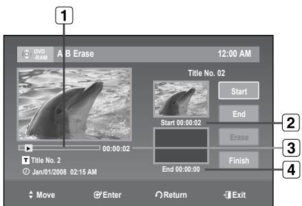 SAMSUNG DVD-R174 - A-B Erase Screen Elements - 1