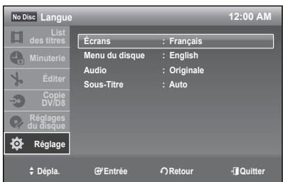 SAMSUNG DVD-R174 - Langue - 1
