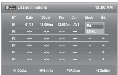 SAMSUNG DVD-R174 - En cas de conflit entre plusieurs enregistements par minuterie - 8