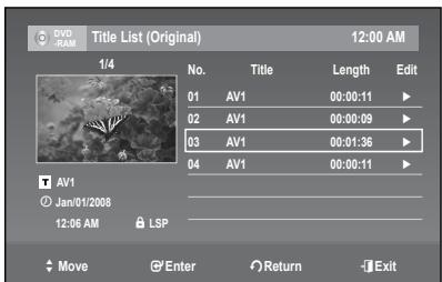 SAMSUNG DVD-R174 - Locking (Protecting) a Title - 7