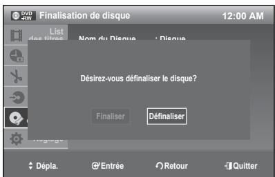 SAMSUNG DVD-R174 - Annulation d'une finalisation de disque (modes V et VR) - 2