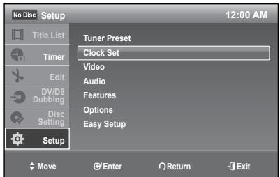 SAMSUNG DVD-R174 - CLOCK SET - 1