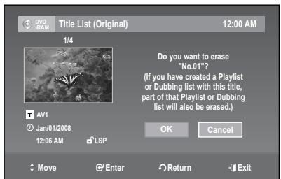 SAMSUNG DVD-R174 - Erasing a chapter (Chapter Erase) - 2