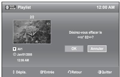 SAMSUNG DVD-R174 - Suppression d'un titre de la Liste de Lecture - 1