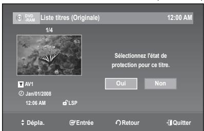 SAMSUNG DVD-R174 - Verrouillage d'un titre par mesure de protection - 6