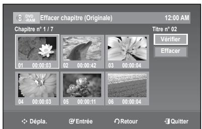 SAMSUNG DVD-R174 - Pour effacer un chapitre (Effac. Chap.) - 2
