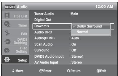 SAMSUNG DVD-R174 - Downmix (DVDs only) - 2