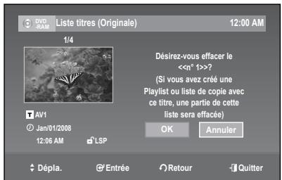 SAMSUNG DVD-R174 - Supprimer un titre (Effac.titre) - 2