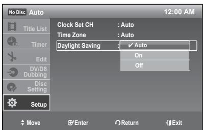 SAMSUNG DVD-R174 - Daylight Saving : - 5