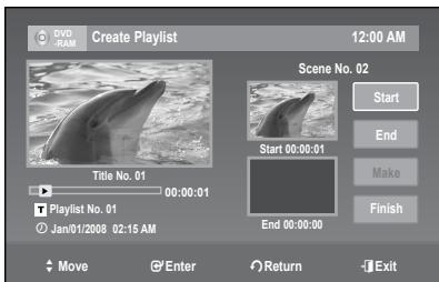 SAMSUNG DVD-R174 - Creating a Playlist - 4