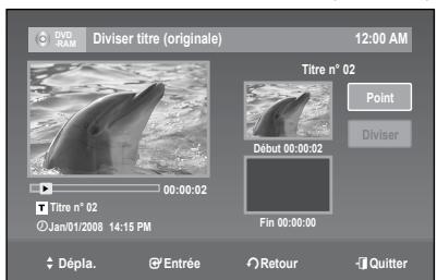 SAMSUNG DVD-R174 - Diviser un titre en deux parties (Diviser titre) - 4