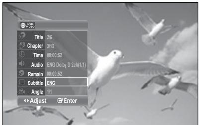 SAMSUNG DVD-R174 - Selecting the Subtitle Language - 3